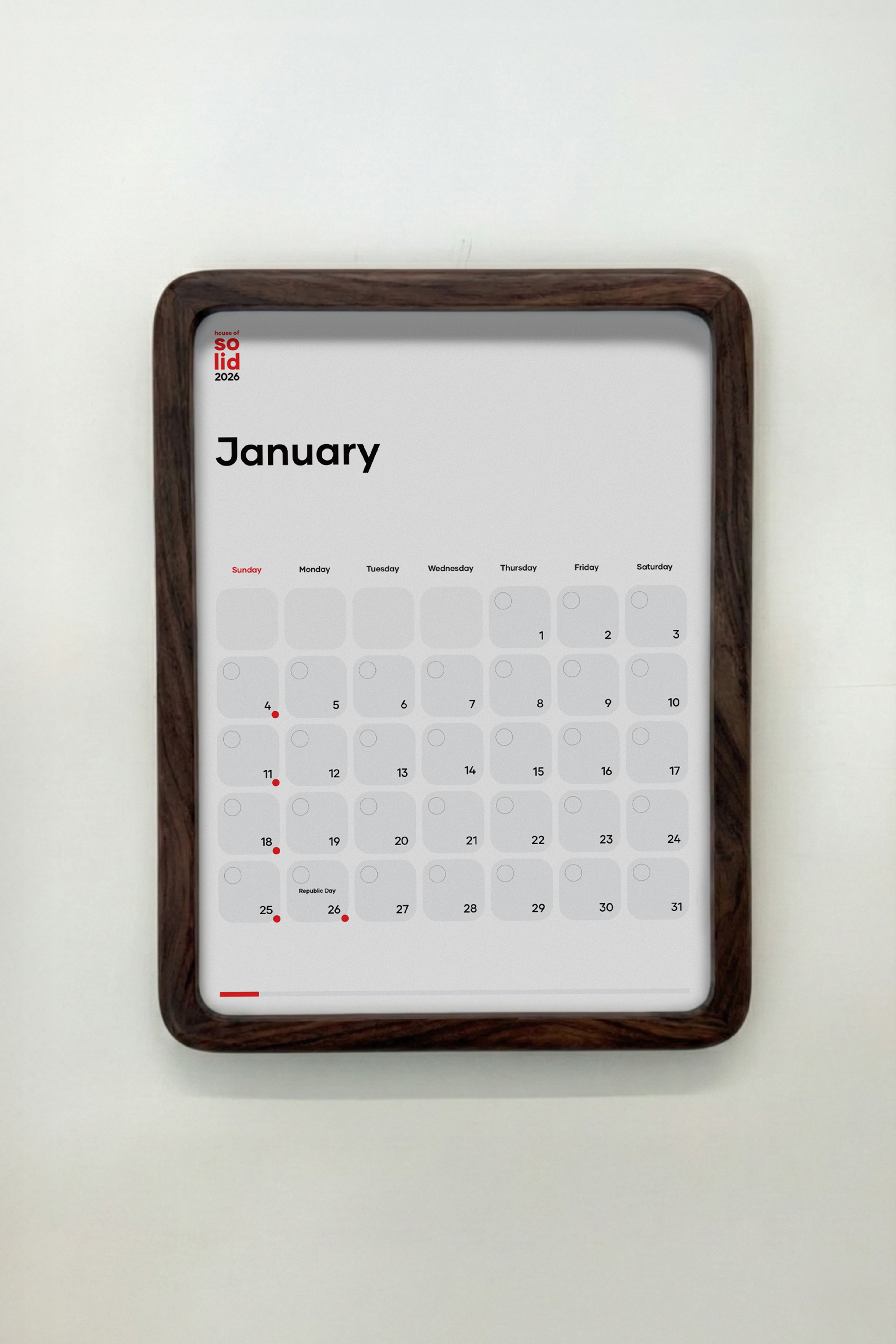 Solid Calendar Kit 2026