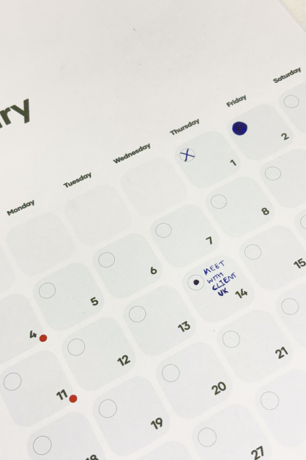 Solid Calendar Kit 2026