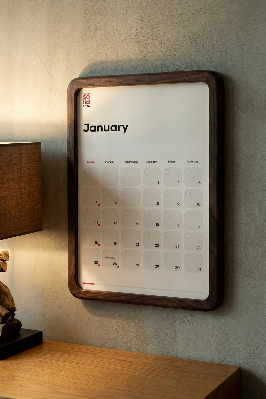 Solid Calendar Kit 2026