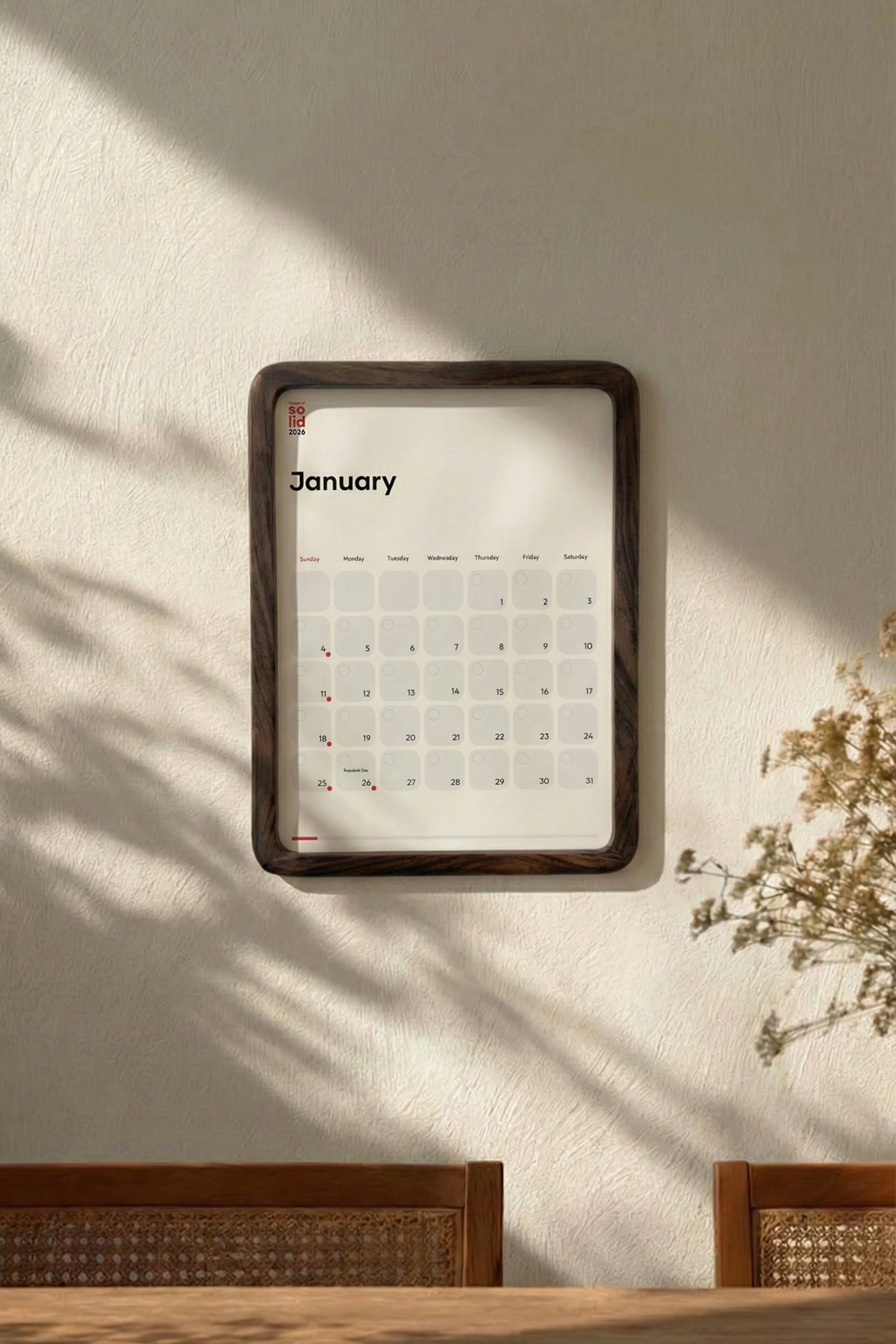 Solid Calendar Kit 2026