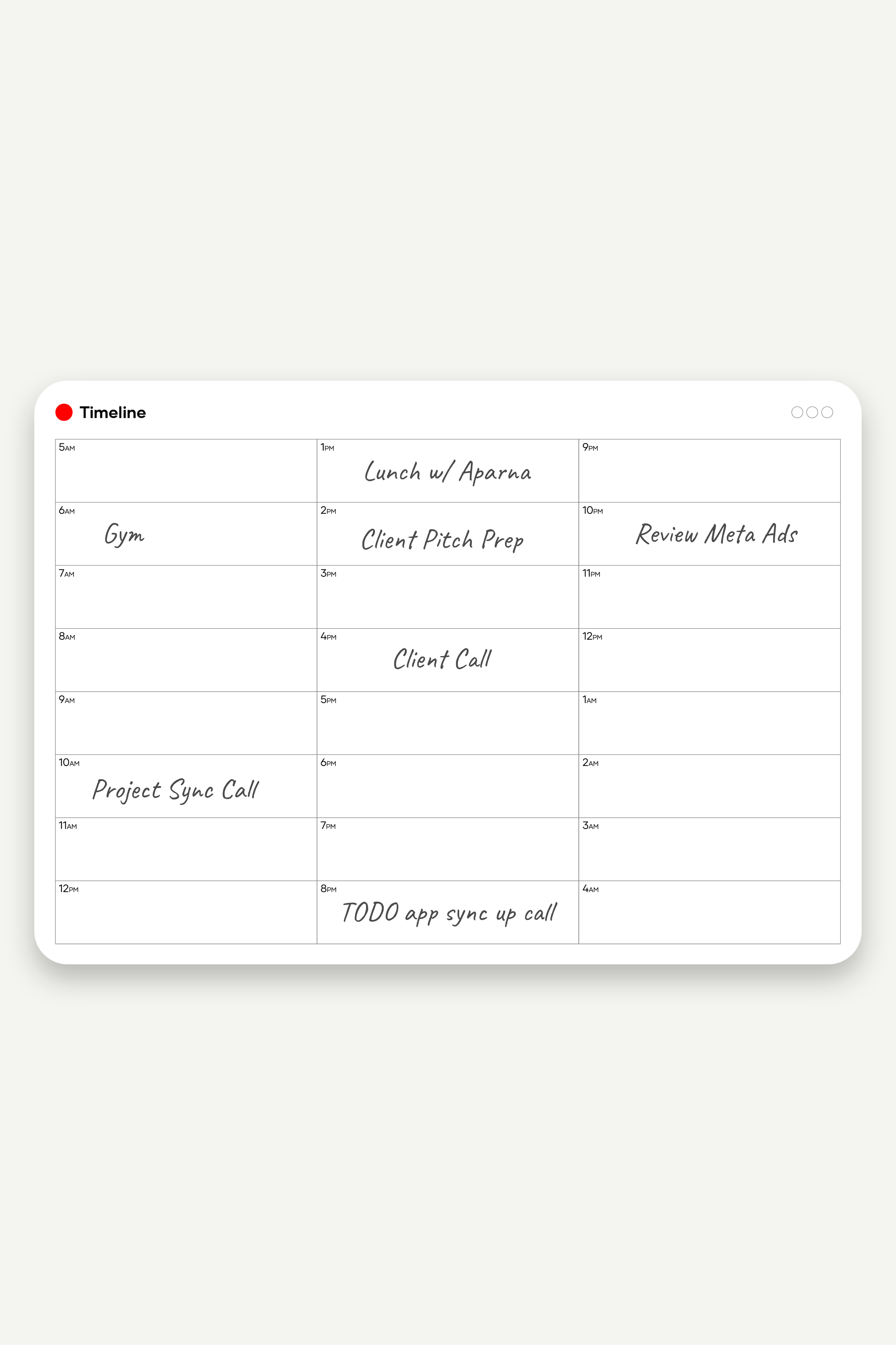 Focus: Timeline Starter Kit