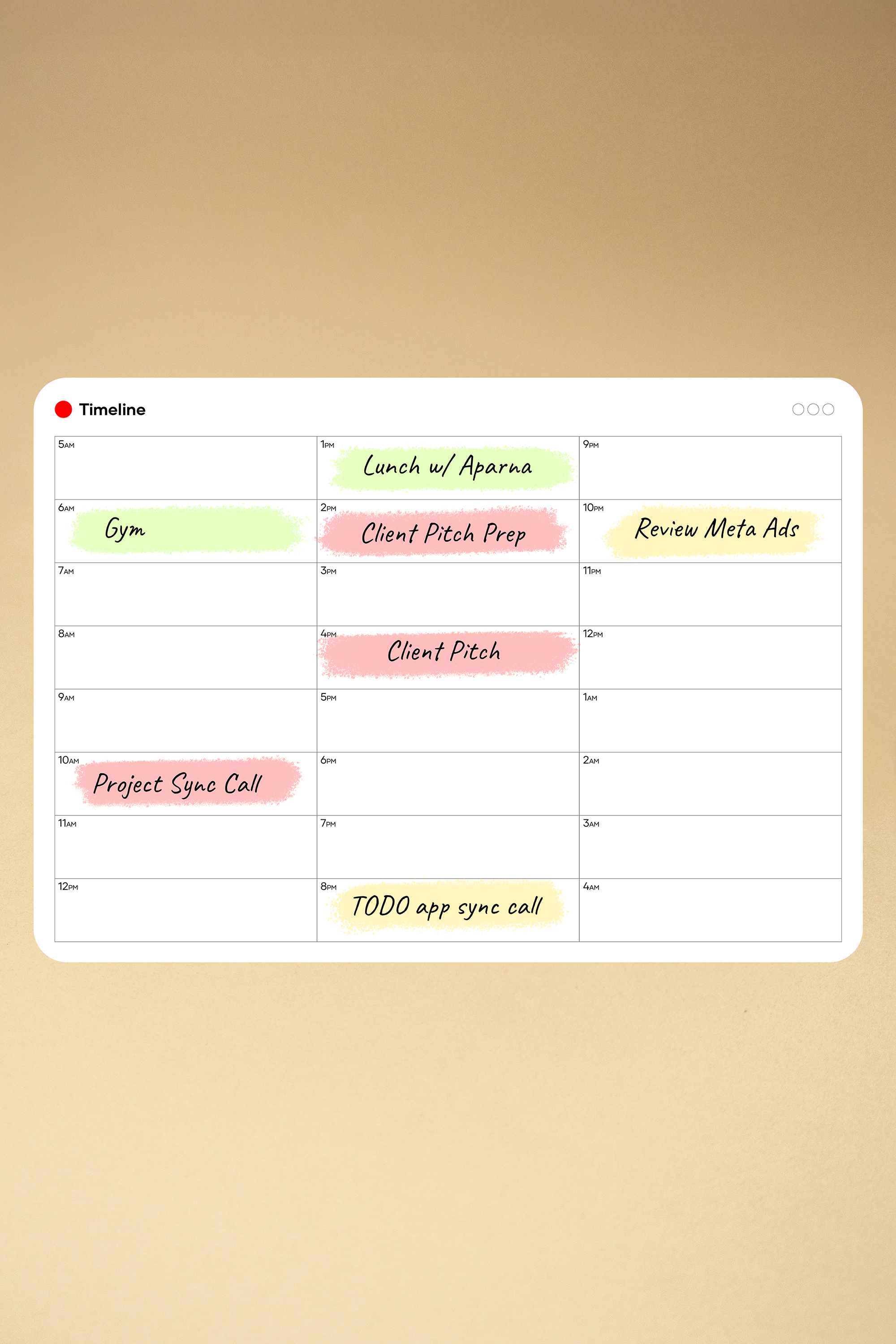 🎁 Focus Timeline Cards (100% off)