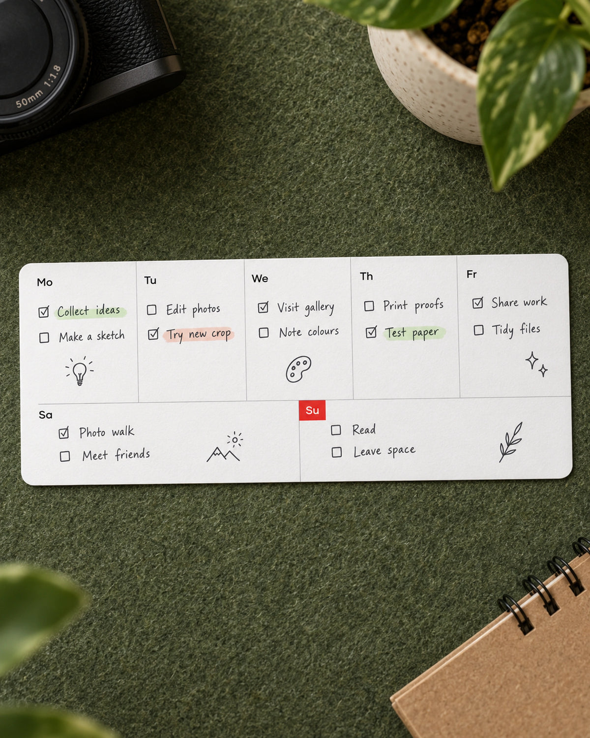 Focus Weekly Cards Small