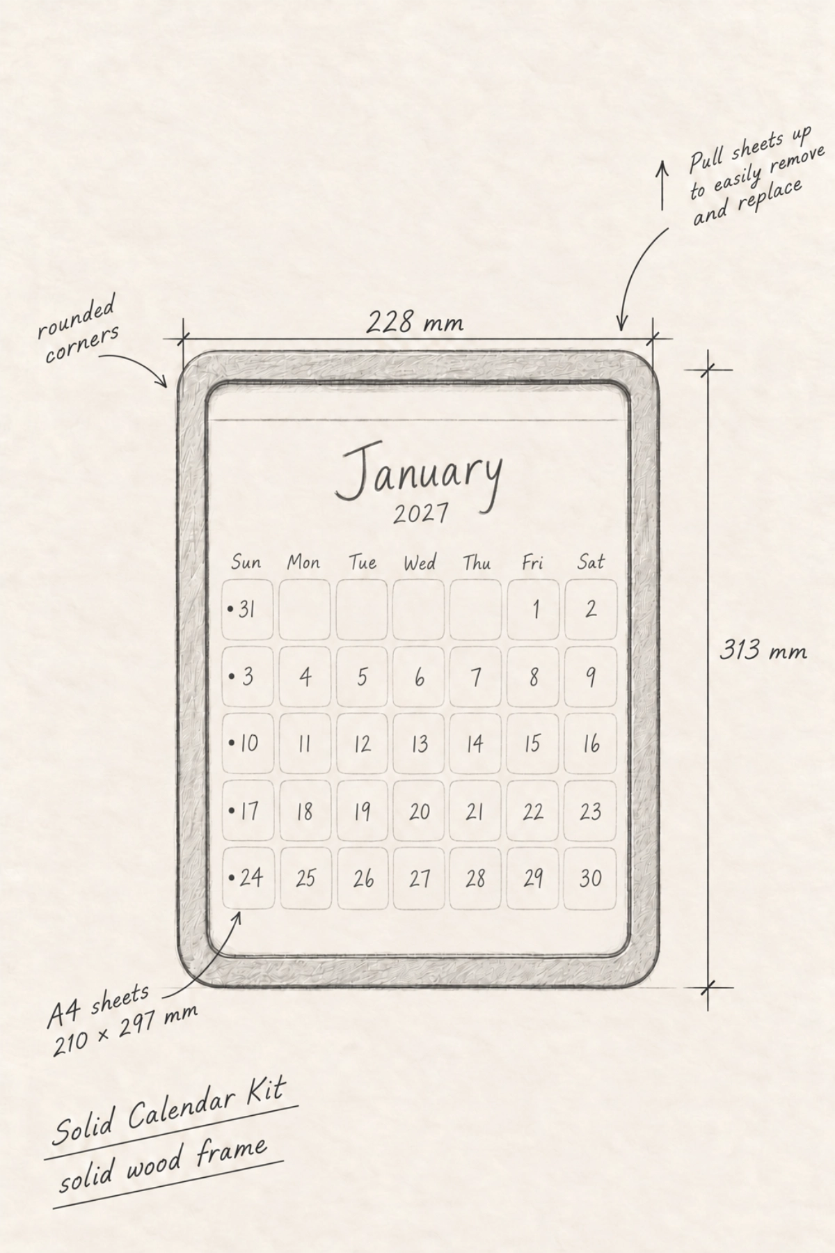 Solid Calendar Kit 2027